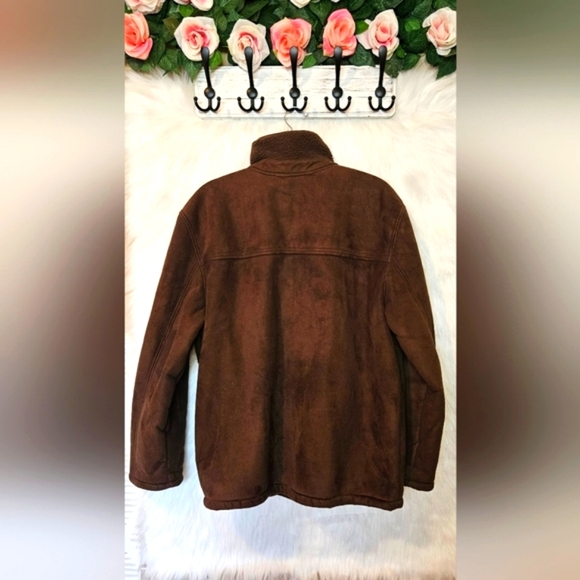 Cherokee Heavyweight Faux Leather/Suede Sherpa Lined Winter Jacket - Picture 4 of 8